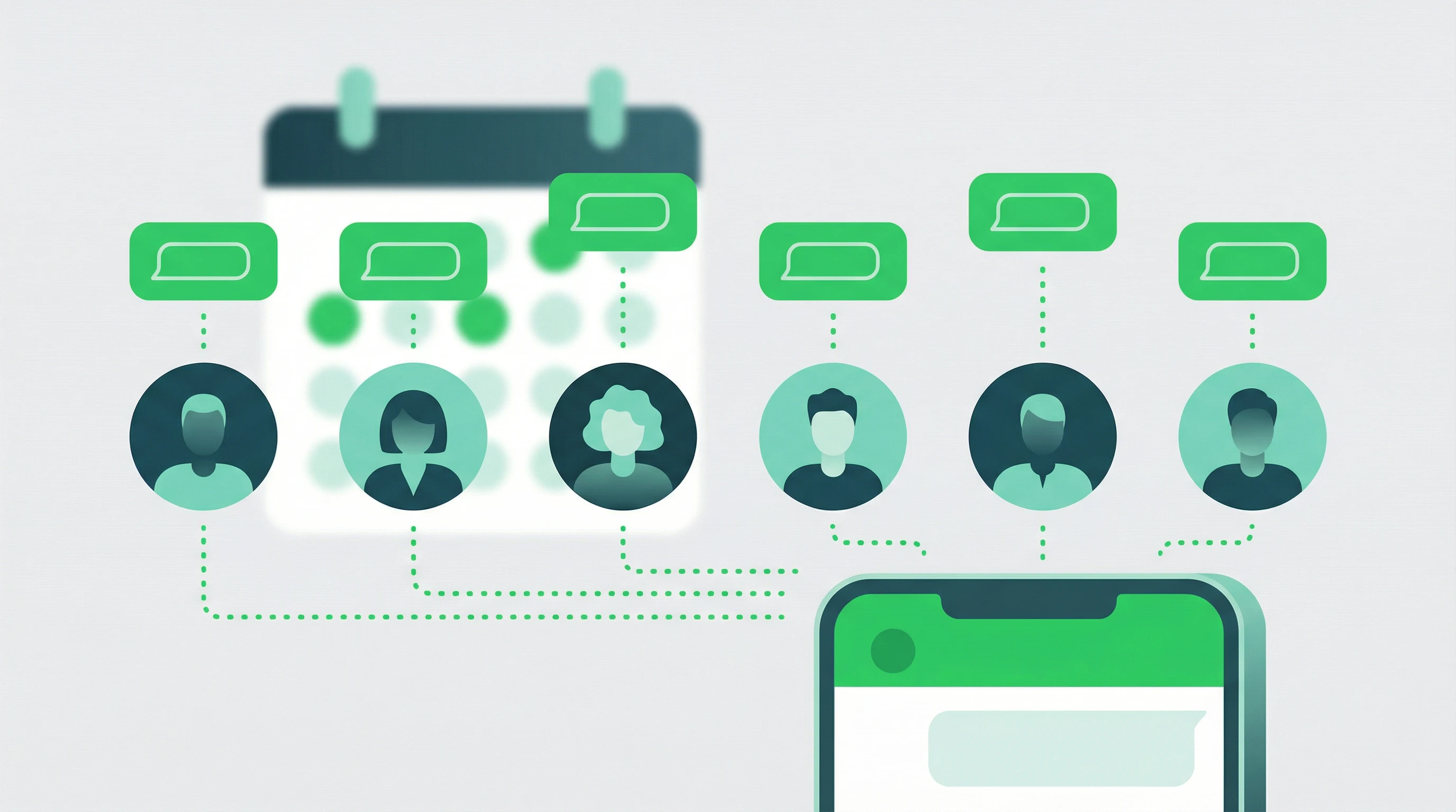 Messaggi promemoria WhatsApp inviati ai clienti