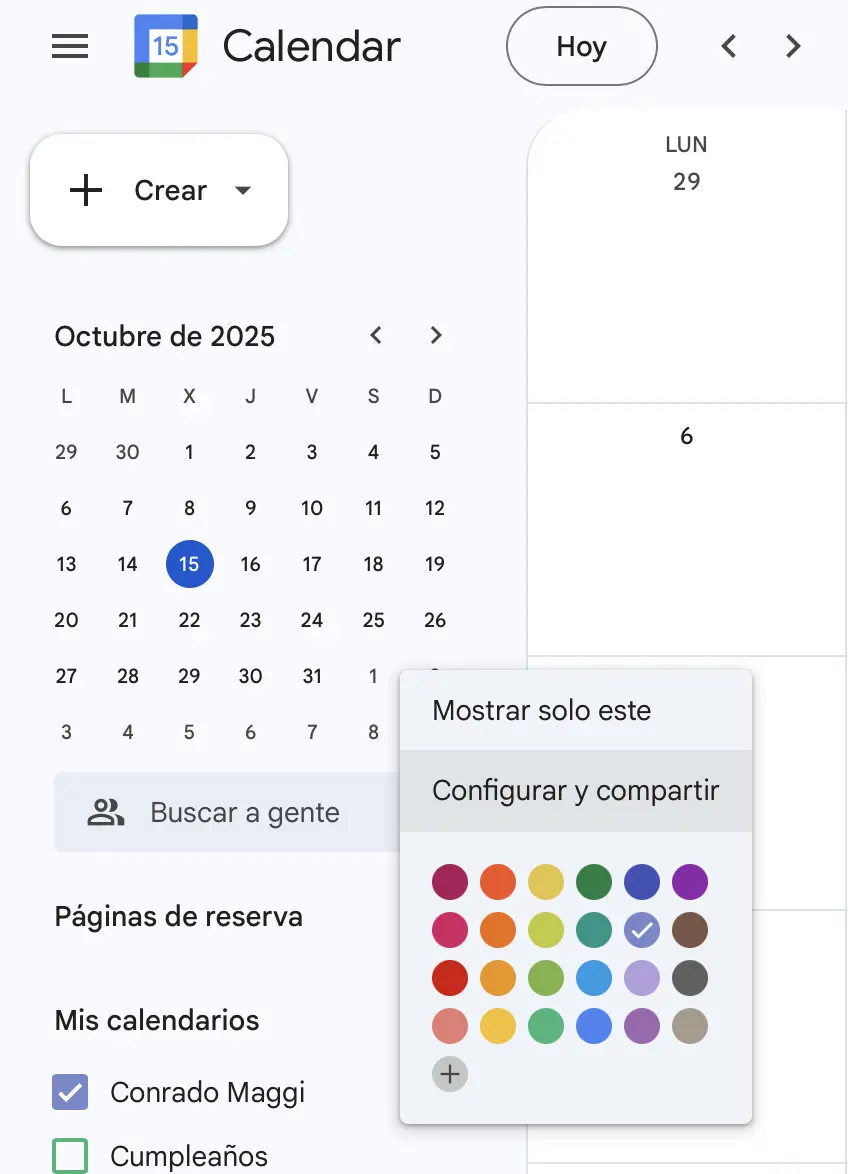 Google Calendar - I miei calendari